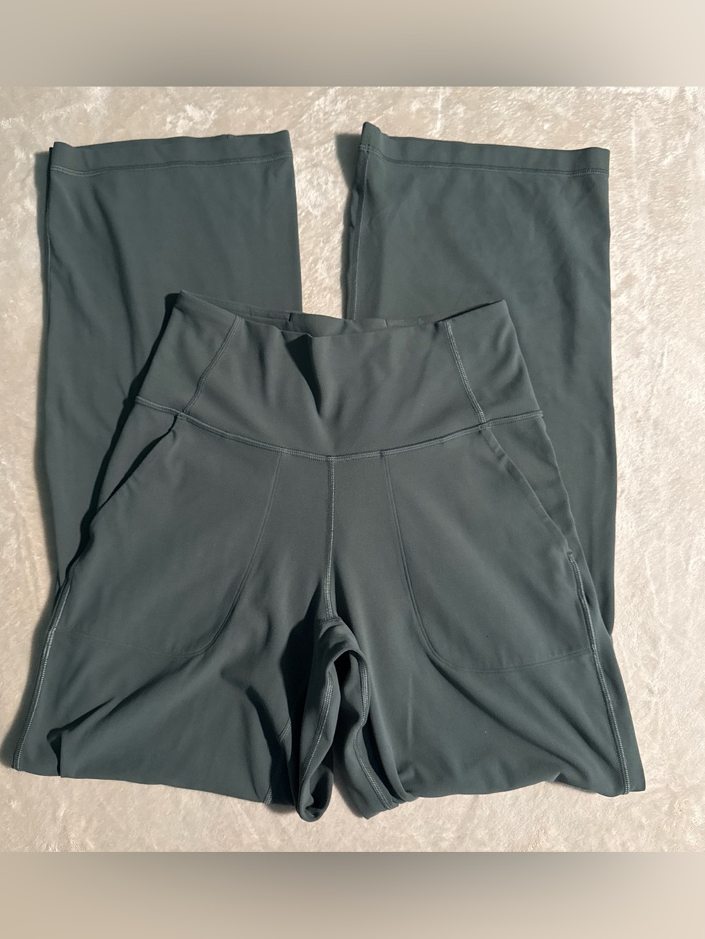 lululemon athletica Women's High-Rise Flared Leggings in Slate Green